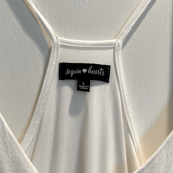 White Racerback Dress - Picture 2 of 4